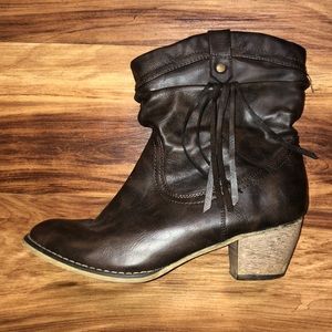 Slouchy Fringe Booties